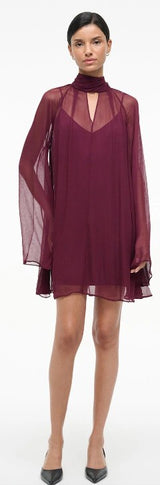 STAUD - Esther Mini Dress Syrah