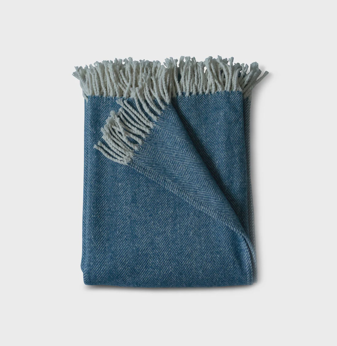 Cotton Herringbone Throw - Dusk