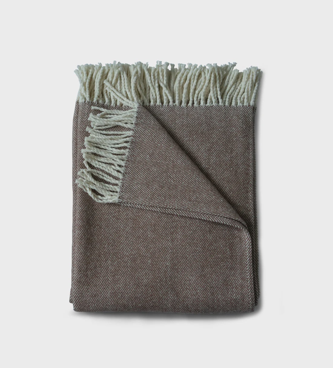 Cotton Herringbone Throw - Cedar