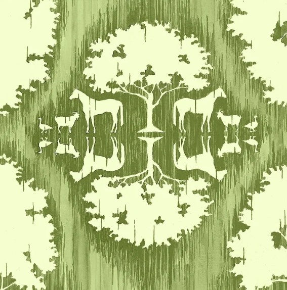 Ramsay Gourd - Farmyard Table Runner in Olive