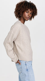 Favorite Daughter - The Oversized Cable Sweater - Basmati