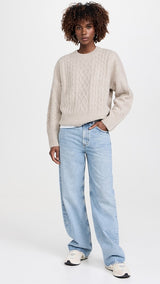 Favorite Daughter - The Oversized Cable Sweater - Basmati