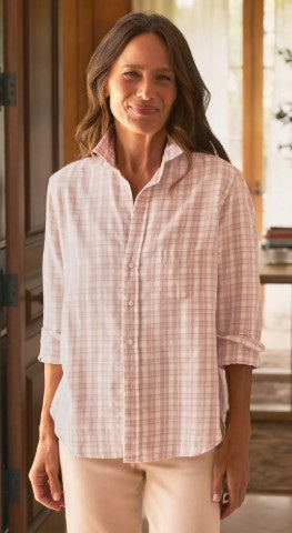 Frank & Eileen - EILEEN - Relaxed Button-Up - Pink/Whit Grey Plaid