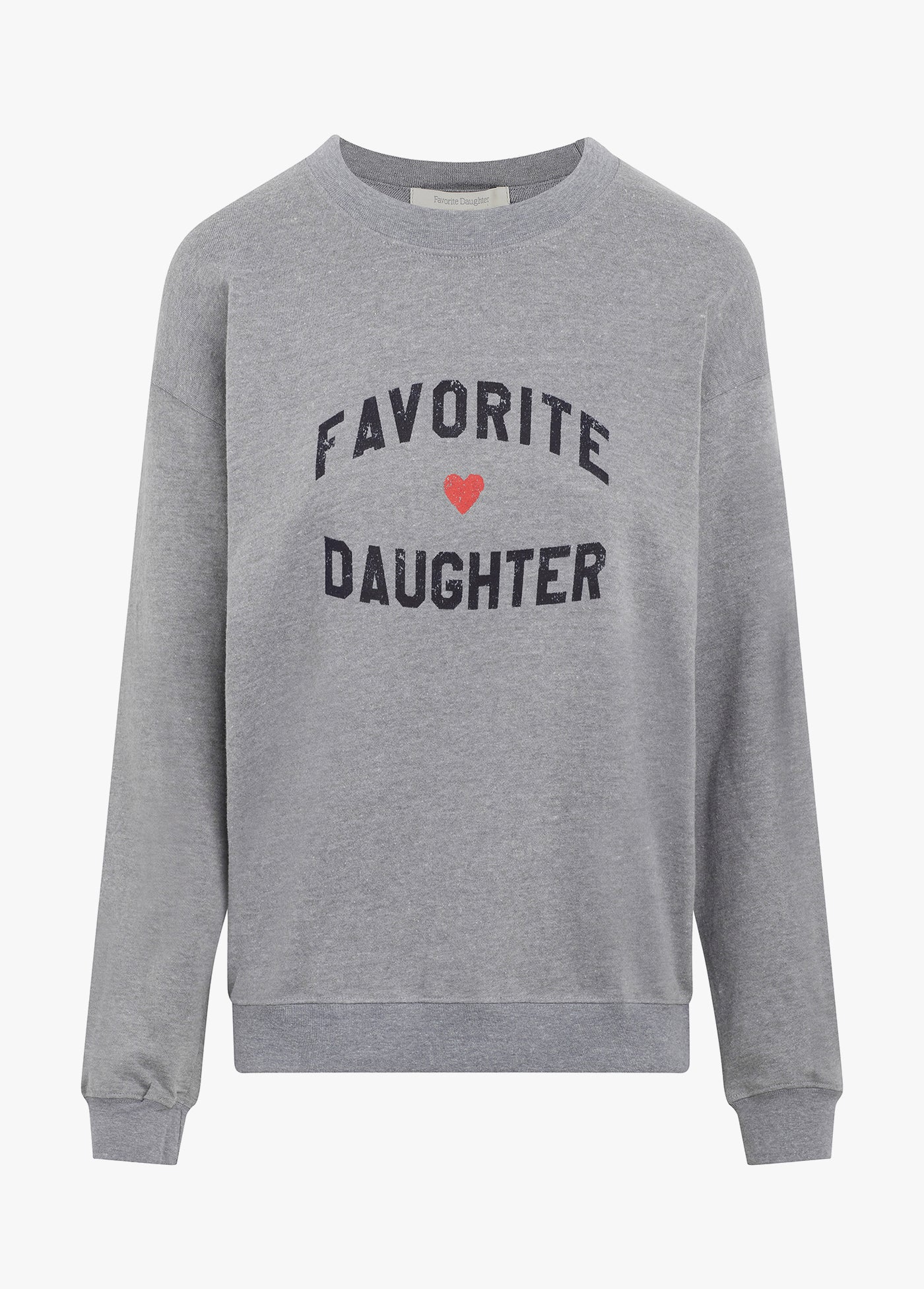 Favorite Daughter - Heart Logo Sweatshirt - Heather Grey