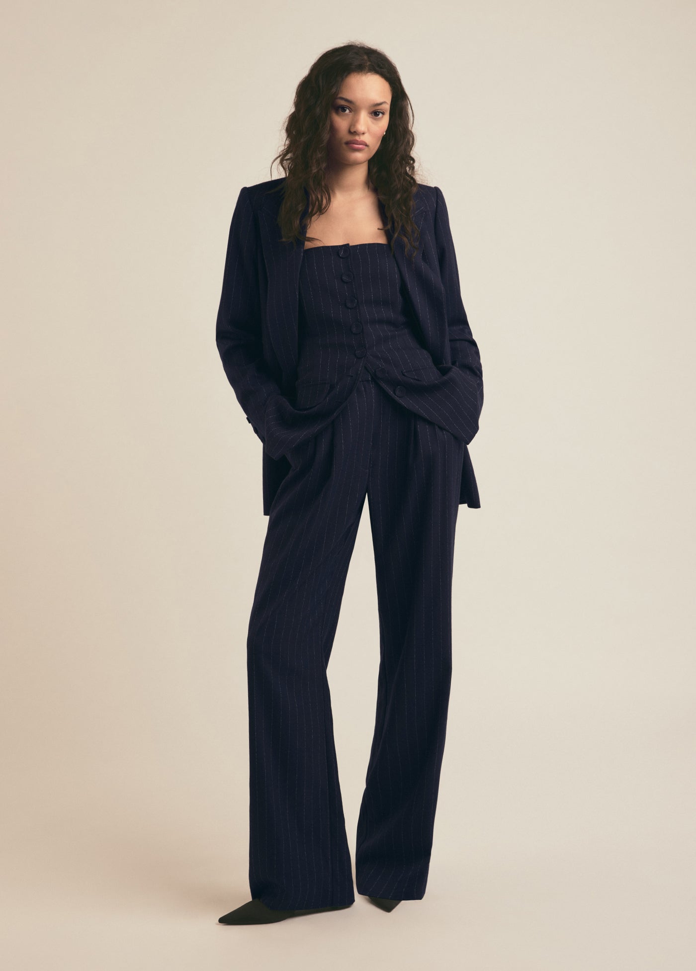 Favorite Daughter - Dream Favorite Pant - Navy Pinstripe