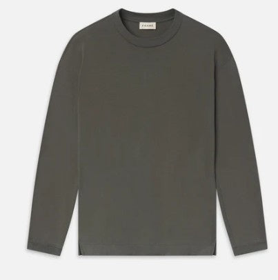 Frame - Men's Light Cotton Tee L/S - Dark Grey