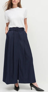 Favorite Daughter Gabby Skirt - Navy Pinstripe