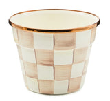 MacKenzie-Childs - Mocha Check - Small Garden Pot
