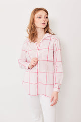 Frank & Eileen - Joedy Boyfriend Button-Up Shirt - Pink Magenta Plaid