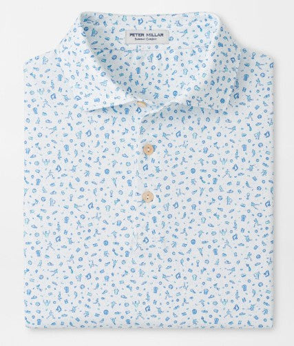Peter Millar - Goalie Performance Jersey Polo - White