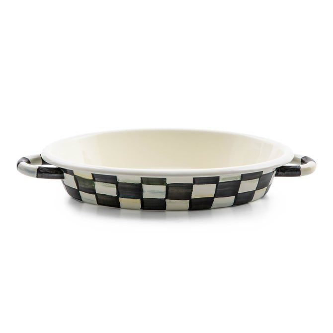 courtly check medium oval gratin dish