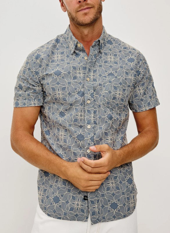Rails - Men's Hale Shirt -  Whirling Daisy Steel
