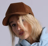 Minnie Rose - Wool Trucker Hat with Minnie Rose Embroidery - Foxtail