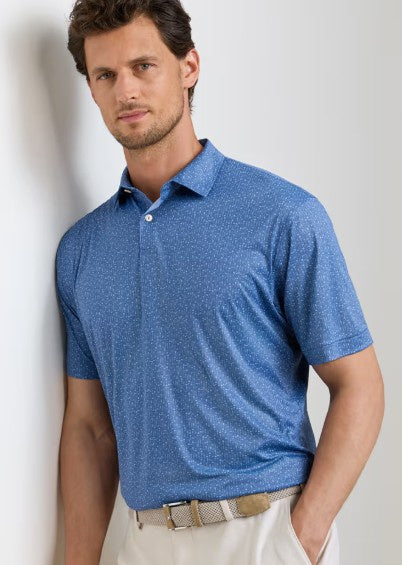 Peter Millar - Featherweight Headcover Performance Polo - Wind Blue ms26ek94s