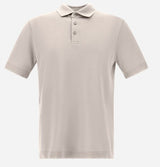 JERSEY KNIT EFFECT POLO SHIRT - Grey Pearl