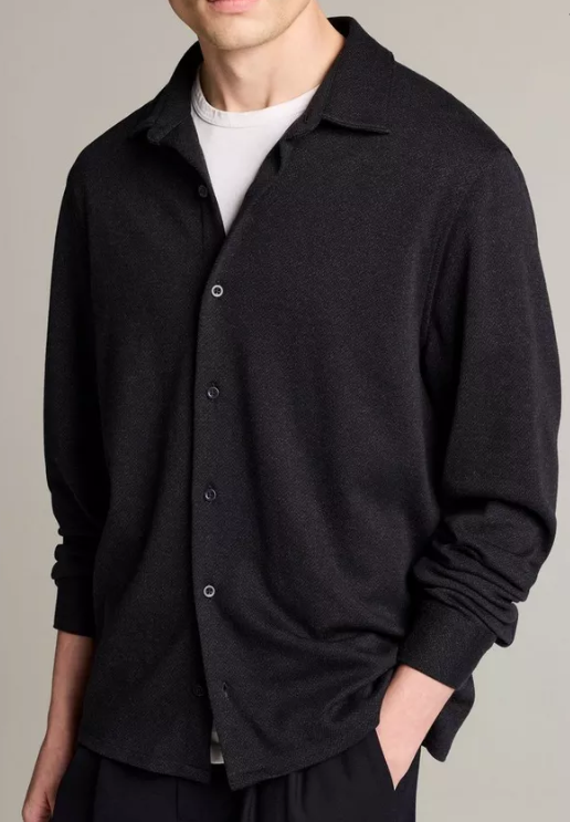 Vince - Herringbone Cotton-Blend Button-Front Shirt - Coastal Blue/Azure