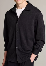 Vince - Herringbone Cotton-Blend Button-Front Shirt - Coastal Blue/Azure