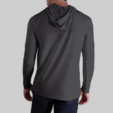 2UNDR - Luxury Long Sleeve Hooded Tee - Charcoal