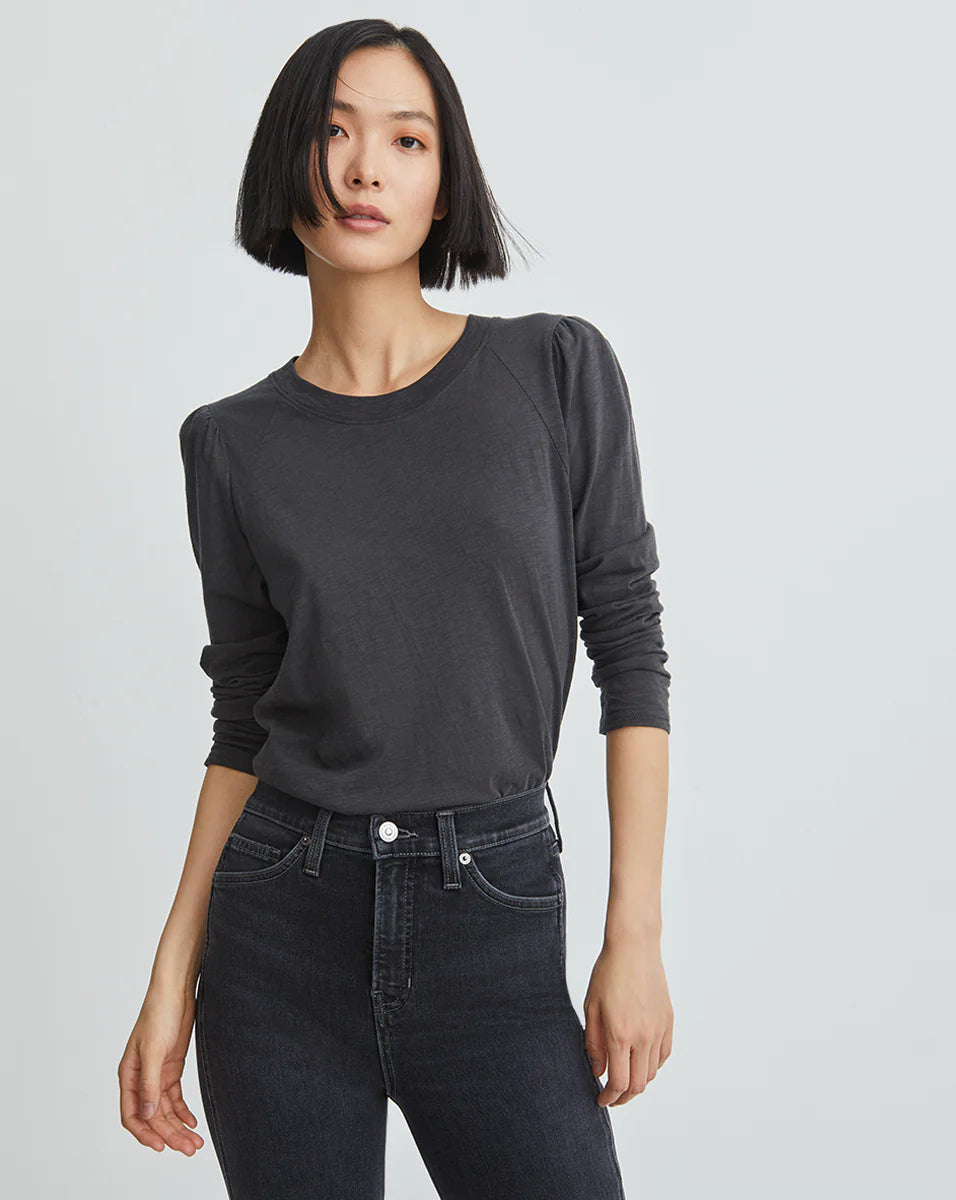Veronica Beard - Mason Baseball Tee - Charcoal