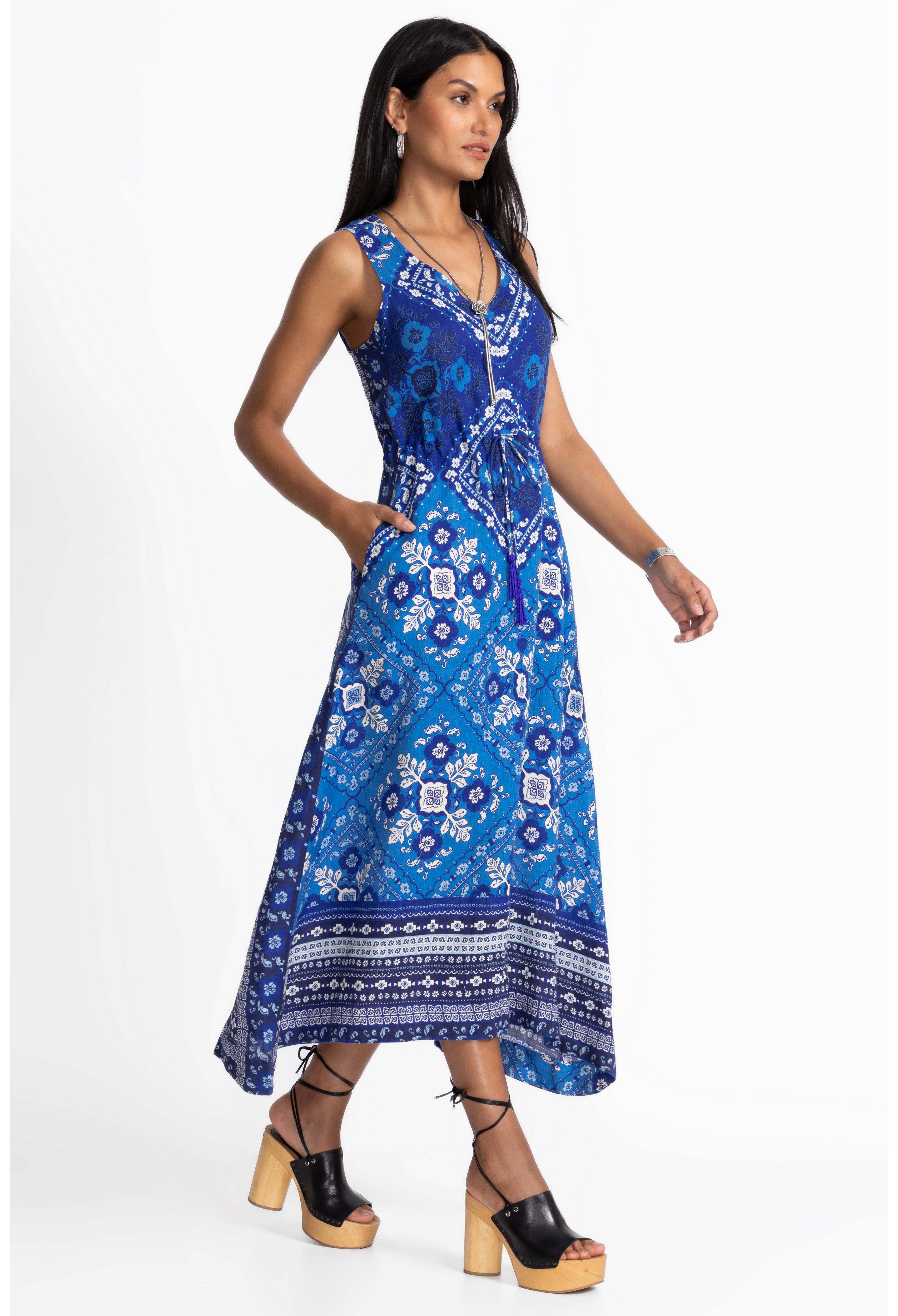 Johnny Was Drawstring Tank Dress Ciena