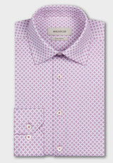 Bugatchi - James OoohCotton® Micro Geo Stripe Shirt - Dusty Pink