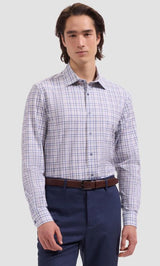Bugatchi - Oooh Cotton LS Shirt - Air Blue