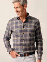 Johnnie O - Kamper - Performance Flannel Button Down Shirt - Charcoal