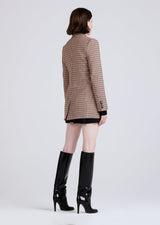 Derek Lam 10 Crosby - Raquel Double Breasted Peacoat - Khaki Multicolor