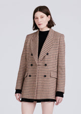 Derek Lam 10 Crosby - Raquel Double Breasted Peacoat - Khaki Multicolor