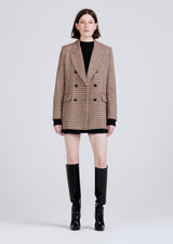 Derek Lam 10 Crosby - Raquel Double Breasted Peacoat - Khaki Multicolor