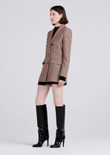 Derek Lam 10 Crosby - Raquel Double Breasted Peacoat - Khaki Multicolor