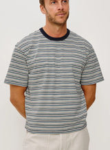Rails - Men's Kip T-shirt - Playa Azul Stripe