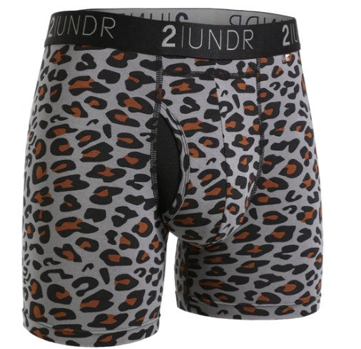 2UNDR - Swing Shift 6" Boxer Brief - Leopard