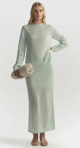 A.L.C. -  Loren Open Knit Midi Skirt - Pale Mint