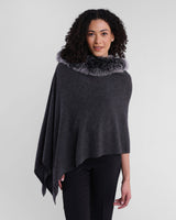 Alashan - 100% Cashmere Luxe Windchill Fox Trim Topper