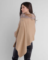 Alashan - 100% Cashmere Luxe Windchill Fox Trim Topper