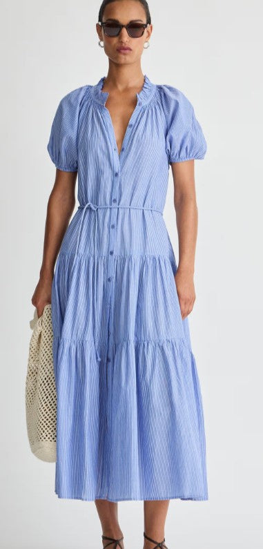 A Piece Apart - Mazza Maxi Microstripe - Blue & Cream