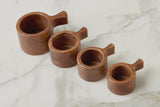 French Bistro Wood Measuring Cups - Set/4