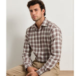 Peter Millar- Cannon Performance Flannel Sport Shirt- Winter Ivory