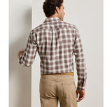 Peter Millar- Cannon Performance Flannel Sport Shirt- Winter Ivory