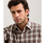 Peter Millar- Cannon Performance Flannel Sport Shirt- Winter Ivory