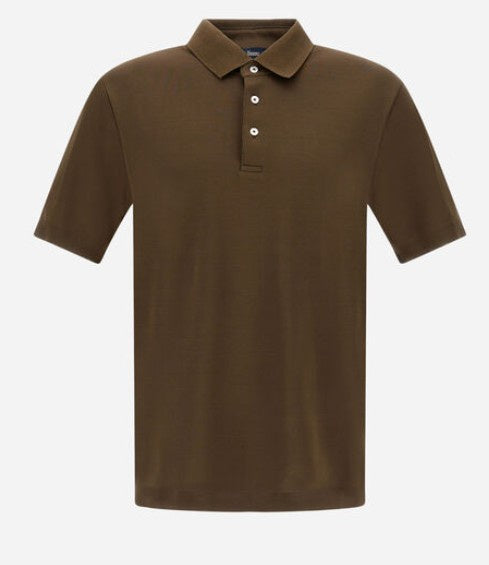 JERSEY KNIT EFFECT POLO SHIRT - Military Green