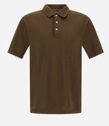 JERSEY KNIT EFFECT POLO SHIRT - Military Green