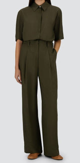 HERNO - Women's Trousers in Tropical Wool - Military