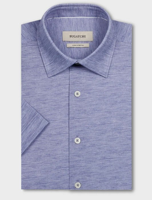 Bugatchi - Miles Oooh Cotton® Melange SS Shirt- Orchid