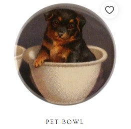 John Derian - Mirror Button - Pet Bowl