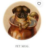 John Derian - Mirror Button -  Pet Mug