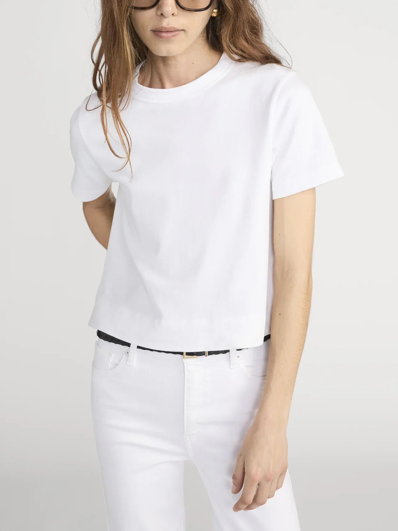 FRAME - The Boxy Tee - White