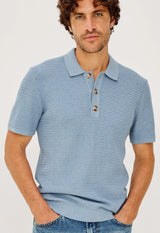 Rails - Nathan Polo Shirt - Blue Sky Heather