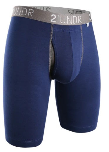 2UNDR - Swing Shift 9" Long Leg - Navy/Grey